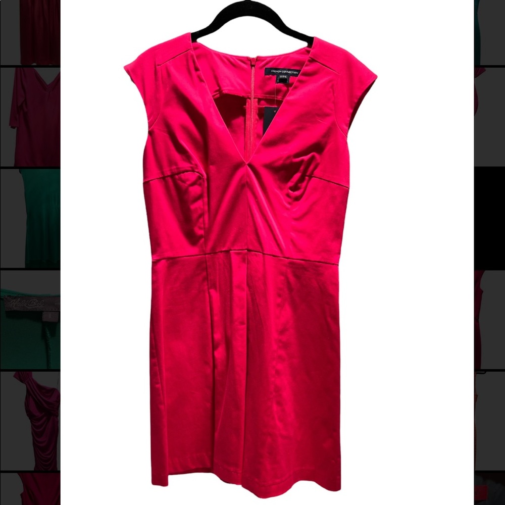 French Collection Pink V-Neck Dress